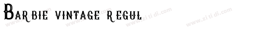 Barbie vintage regul字体转换
